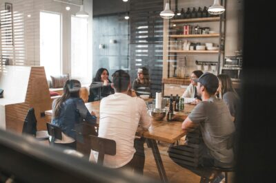 People in a meeting in the office